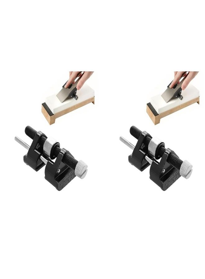 Serplex أداة شحذ إزميل Serplex® للإزميل من 1/4 إلى 2 بوصة وشفرات المسحاج من 1-3/8 إلى 3-1/8 بوصة، دليل شحذ بزاوية قابلة للتعديل ودقة عالية لأدوات النحت والنجارة، قطعتان - Image 1